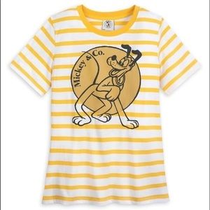Disney Pluto Striped Tee NWT